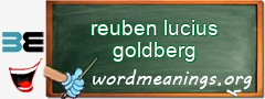 WordMeaning blackboard for reuben lucius goldberg